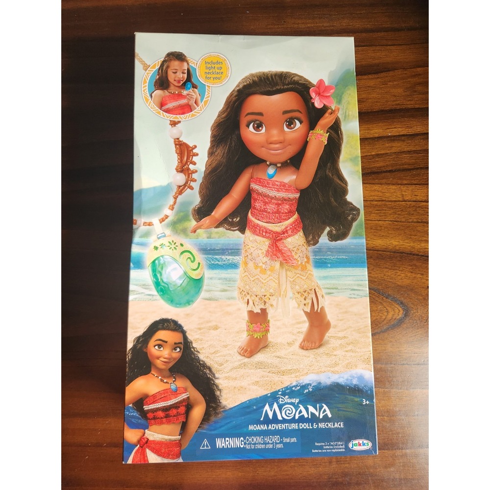 Disney Moana Adventure Doll & Light-Up Necklace Set by Jakks Pacific - NIB